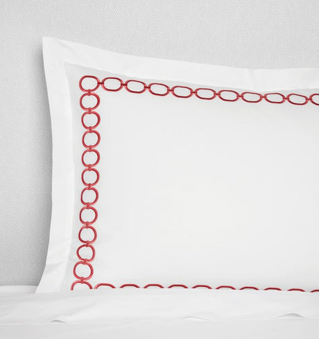 Catena - King Sham 21X36 White/Persimmon Sferra