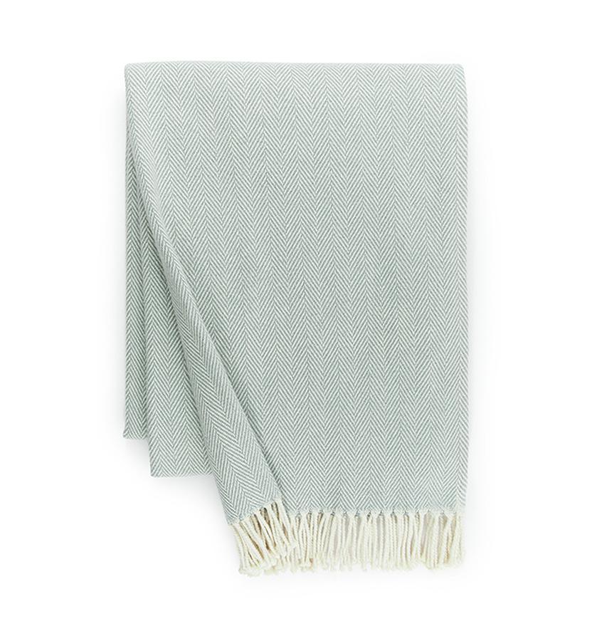 Celine Throw Celine Slate Blue Throw by Sferra - Shop Cotton Throws at Fig Linens ...