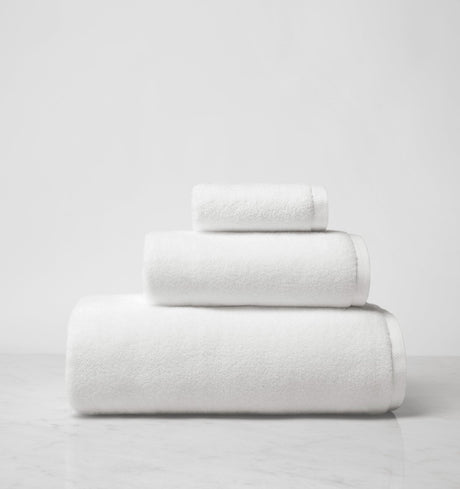 Cielo Hand Towels by Sferra Linens White Hand Towel 20X30 at FIG LINENS AND HOME 1