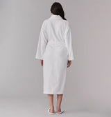 Cielo White Bathrobe by Sferra Linens - Back View - Fig Linens and Home