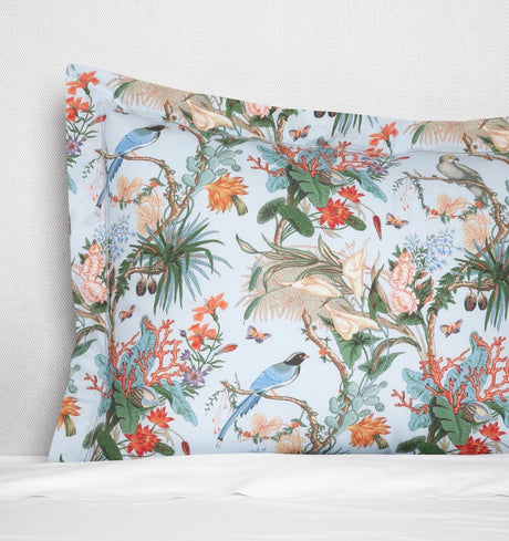 SFERRA Scalamandre CINQUE TERRE STANDARD SHAM AQUA Sky at Fig Linens and Home