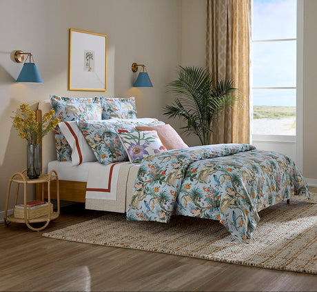 Cinque Terra Sky Blue Bedding by Sferra x Scalamandre - Lifestyle at Fig Linens and Home 2