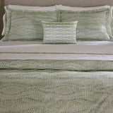 Sferra x Scalamandre Cobblestones 12x18" Decorative Pillow shown on bedding