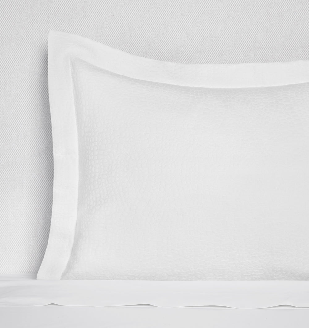 Cobblestones White Matelasse Euro Sham by Sferra Scalamandre