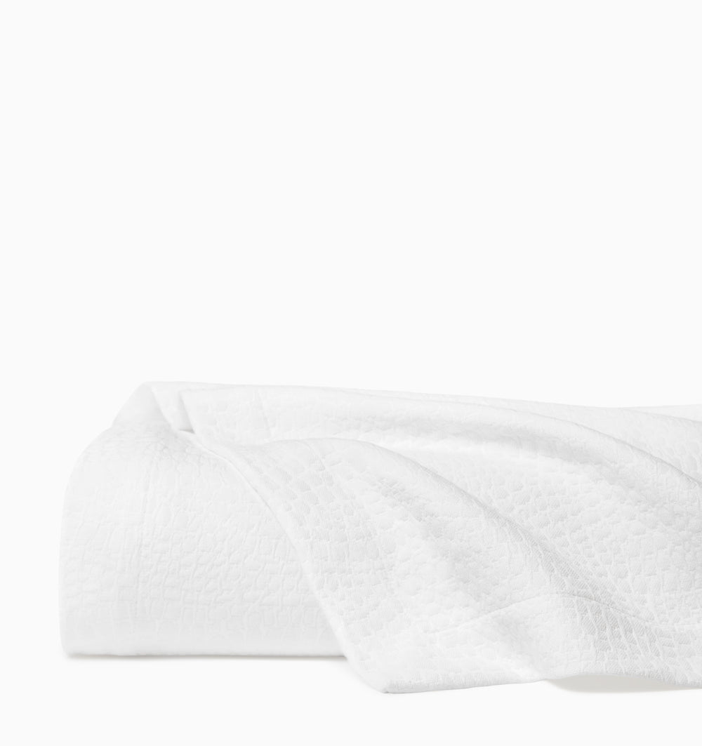 Cobblestones White Matelasse Coverlets by Sferra at Fig Linens and Home