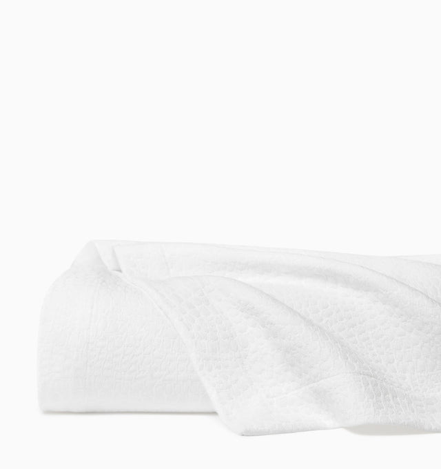 Cobblestones White Matelasse Coverlets by Sferra at Fig Linens and Home