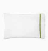 Estate Bedding in White and Apple Green by Sferra King Duvet Cover 106X92 White/Apple Green at FIG LINENS AND HOME 3