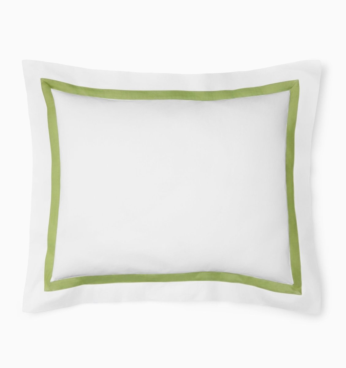 Estate Bedding in White and Apple Green by Sferra King Sham 21X36 White/Apple Green at FIG LINENS AND HOME 5