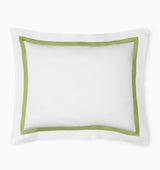 Estate Bedding in White and Apple Green by Sferra King Sham 21X36 White/Apple Green at FIG LINENS AND HOME 5