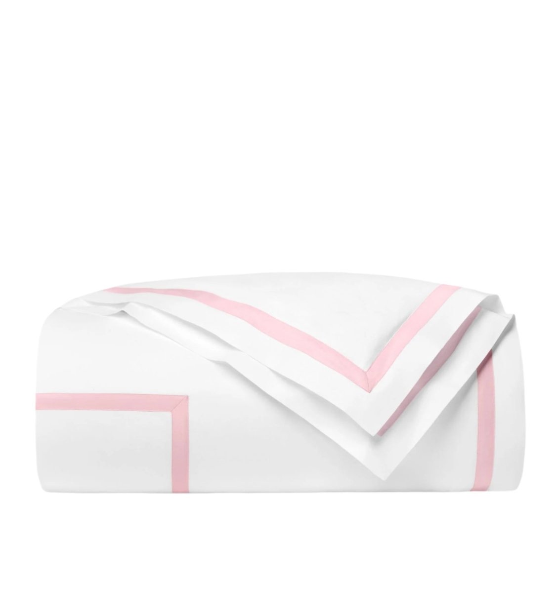 Estate Bedding in White and Carnation Pink by Sferra King Duvet Cover 106X92 White/Carnation Pink at FIG LINENS AND HOME 6