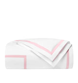 Estate Bedding in White and Carnation Pink by Sferra King Duvet Cover 106X92 White/Carnation Pink at FIG LINENS AND HOME 6