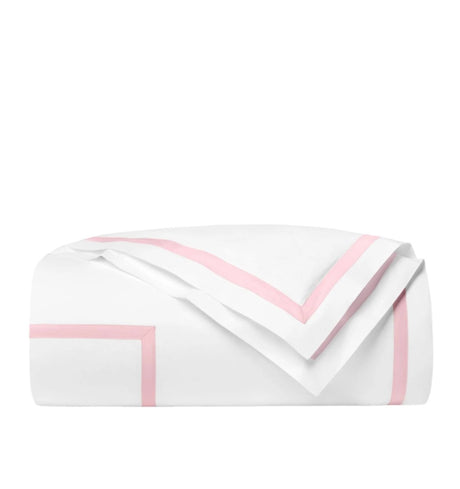 Estate Bedding in White and Carnation Pink by Sferra King Duvet Cover 106X92 White/Carnation Pink at FIG LINENS AND HOME 6