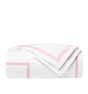 Estate Bedding in White and Carnation Pink by Sferra King Duvet Cover 106X92 White/Carnation Pink at FIG LINENS AND HOME 6