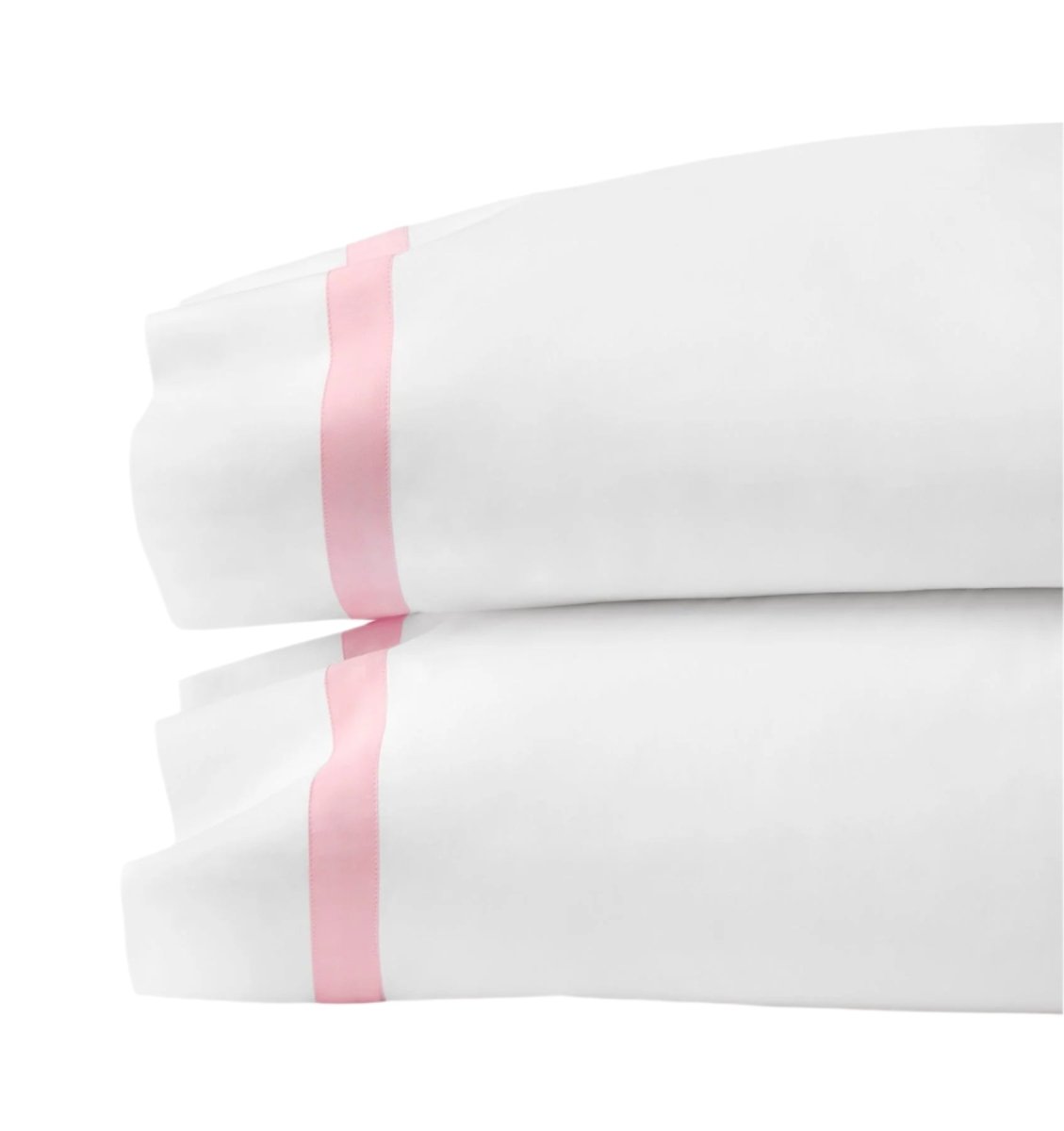 Estate Bedding in White and Carnation Pink by Sferra King Pillow Case 22X42 Pair White/Carnation Pink at FIG LINENS AND HOME 3