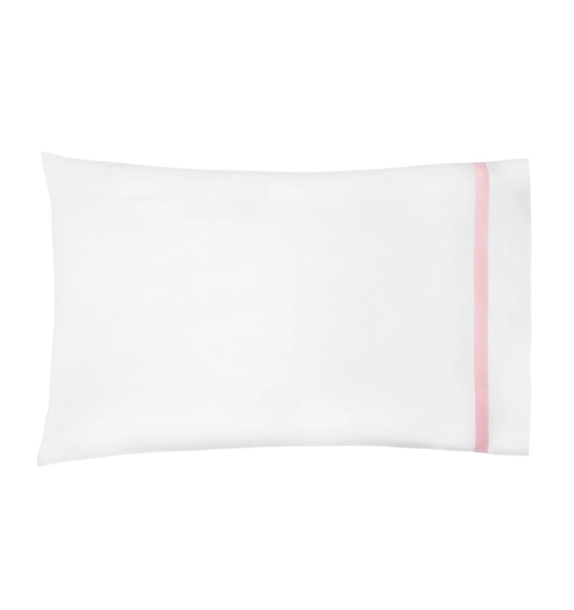 Estate Bedding in White and Carnation Pink by Sferra King Pillow Case 22X42 Pair White/Carnation Pink at FIG LINENS AND HOME 4