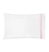 Estate Bedding in White and Carnation Pink by Sferra King Pillow Case 22X42 Pair White/Carnation Pink at FIG LINENS AND HOME 4