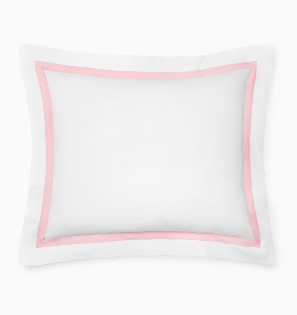 Estate Bedding in White and Carnation Pink by Sferra King Sham 21X36 White/Carnation Pink at FIG LINENS AND HOME 5