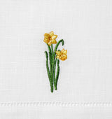 Fiorenza Birthflower Guest Towels - March Daffodil - Fig Linens and Home