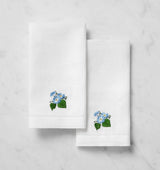 SFERRA Linens FIORENZA BIRTHFLOWER GUEST TOWEL SEPTEMBER MORNING GLORY COMP at Fig Linens and Home