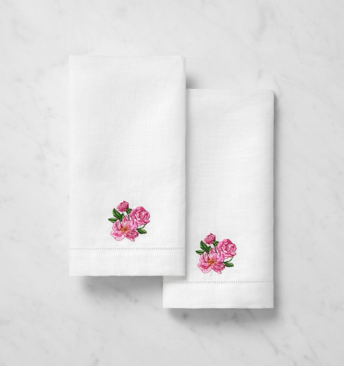 SFERRA Linens FIORENZA BIRTHFLOWER GUEST TOWEL NOVEMBER PEONY COMP at Fig Linens and Home