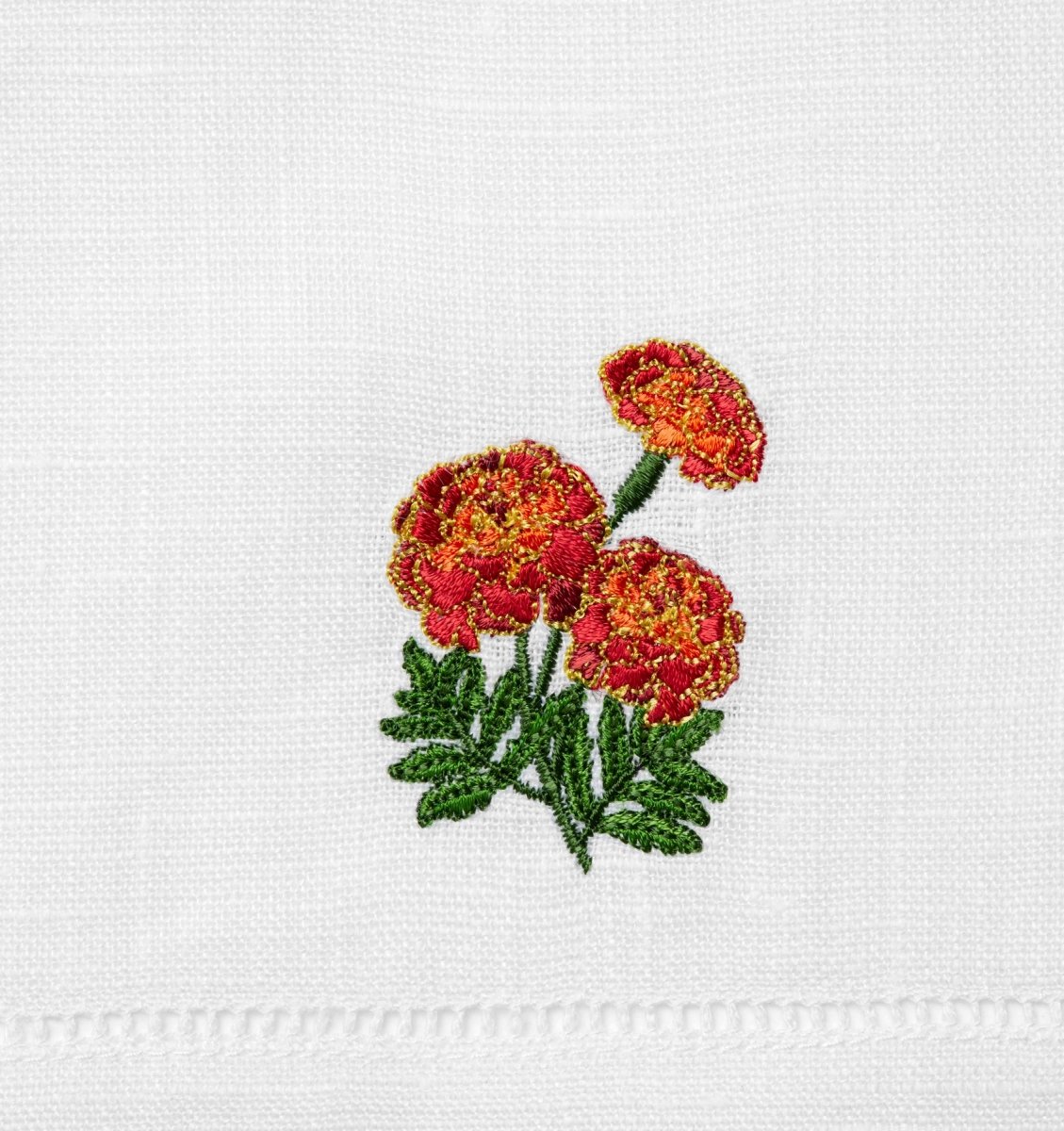 Fiorenza Birthflower Guest Towels - October Marigold - Fig Linens and Home