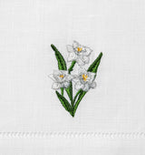 Fiorenza Birthflower Guest Towels - December Narcissus - Fig Linens and Home