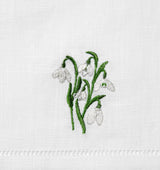 Fiorenza Birthflower Guest Towels - January Snowdrop - Fig Linens and Home