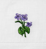 Fiorenza Birthflower Guest Towels - February Violet - Fig Linens and Home