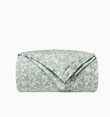 Fronda Duvet Cover by Sferra Linens in Sage at Fig Linens and Home - 6