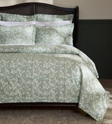 Fronda Duvet Cover by Sferra Linens in Sage at Fig Linens and Home - 2
