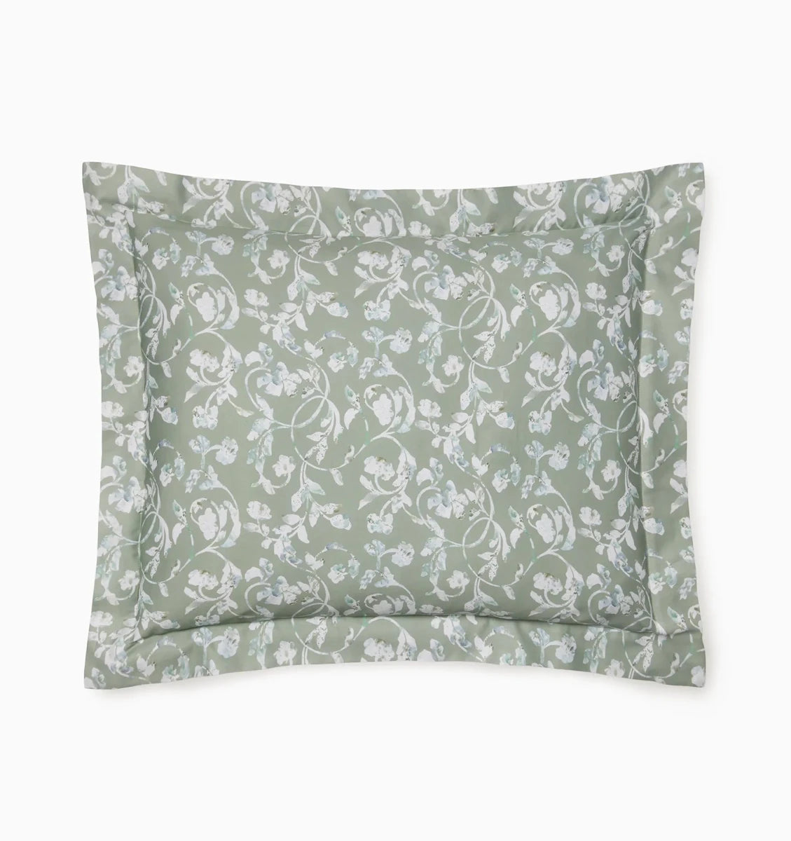 Fronda Sham by Sferra Linens in Sage at Fig Linens and Home - 5