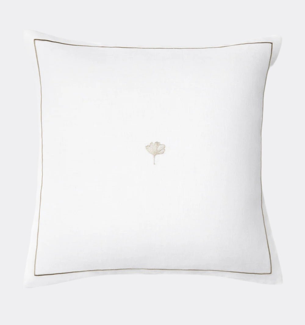 Throw Pillow - Ginkgo Ash Decorative Pillow by Sferra