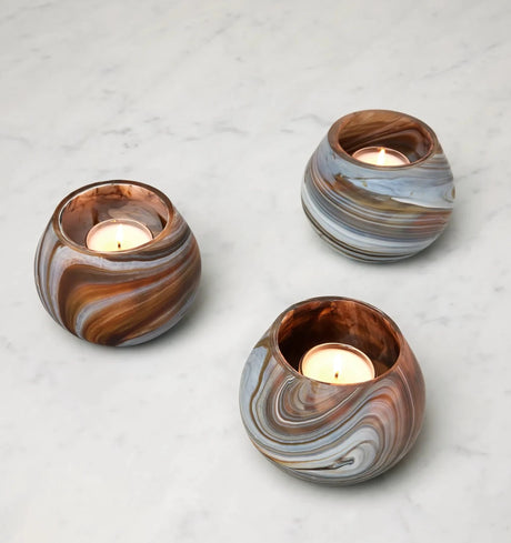 Giove Votive Holder by Sferra Linens in Bark at Fig Linens and Home - 3