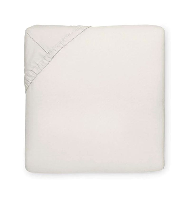 Silver Fitted Sheet - Sferra Giza 45 Percale Cotton Fitted Sheets in Tin | Fig Linens and Home