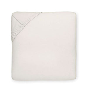 Ivory Fitted Sheet - Sferra Giza 45 Percale Cotton Fitted Sheets in Creamy Ivory | Fig Linens & Home