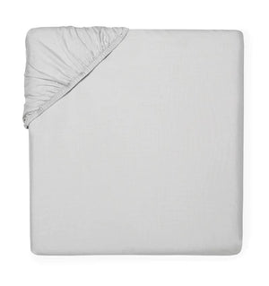 Silver Fitted Sheet - Sferra Giza 45 Percale Cotton Fitted Sheets in Tin | Fig Linens and Home