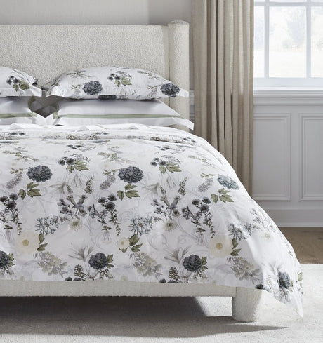 Duvets and Shams - Sferra Linens Incanto Slate Bedding at Fig Linens and Home