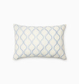 Isabella Decorative Pillow by Sferra x Scalamandre in Ivory/Sea at Fig Linens and Home - 1