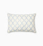 Isabella Decorative Pillow by Sferra x Scalamandre in Ivory/Sea at Fig Linens and Home - 1