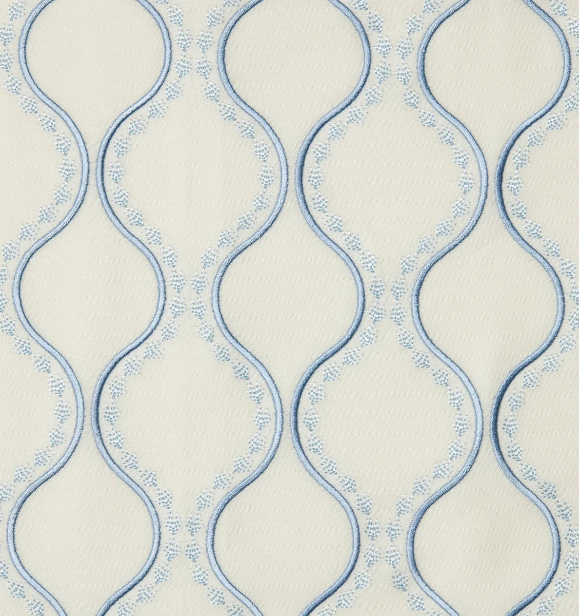 Isabella Decorative Pillow by Sferra x Scalamandre in Ivory/Sea at Fig Linens and Home - 3
