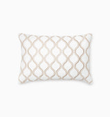 Isabella Decorative Pillow by Sferra x Scalamandre in White/Sand at Fig Linens and Home - 1
