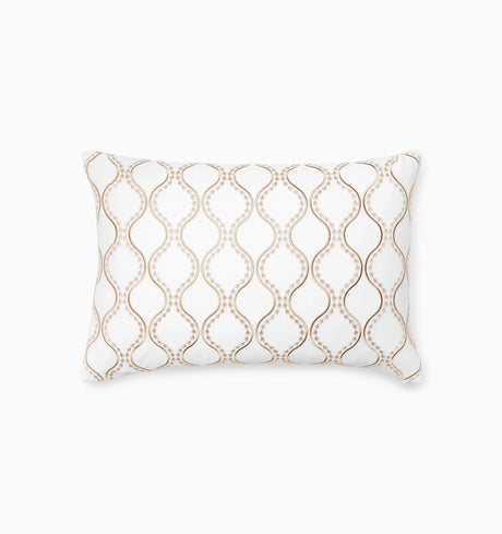 Isabella Decorative Pillow by Sferra x Scalamandre in White/Sand at Fig Linens and Home - 1