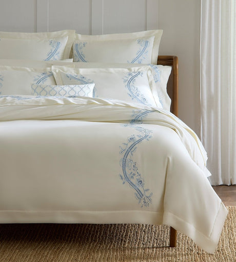 Isabella Embroidered Duvet Cover by Sferra x Scalamandre at Fig Linens and Home