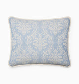 Isabella Jacquard Sham by Sferra x Scalamandre in Ivory/Sea at Fig Linens and Home - 3