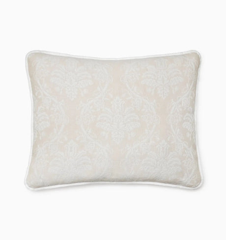 Isabella Jacquard Sham by Sferra x Scalamandre in White/Sand at Fig Linens and Home - 1