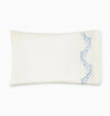 Isabella Pillowcases by Sferra x Scalamandre in Ivory/Sea at Fig Linens and Home - 2