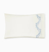 Isabella Pillowcases by Sferra x Scalamandre in Ivory/Sea at Fig Linens and Home - 2
