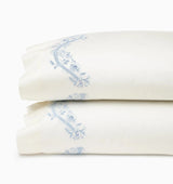 Isabella Pillowcases by Sferra x Scalamandre in Ivory/Sea at Fig Linens and Home - 1