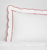 Limana - Continental Sham 26X26 White/Persimmon Sferra