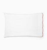 Limana - Standard Pillow Case 22X33 White/Persimmon Sferra